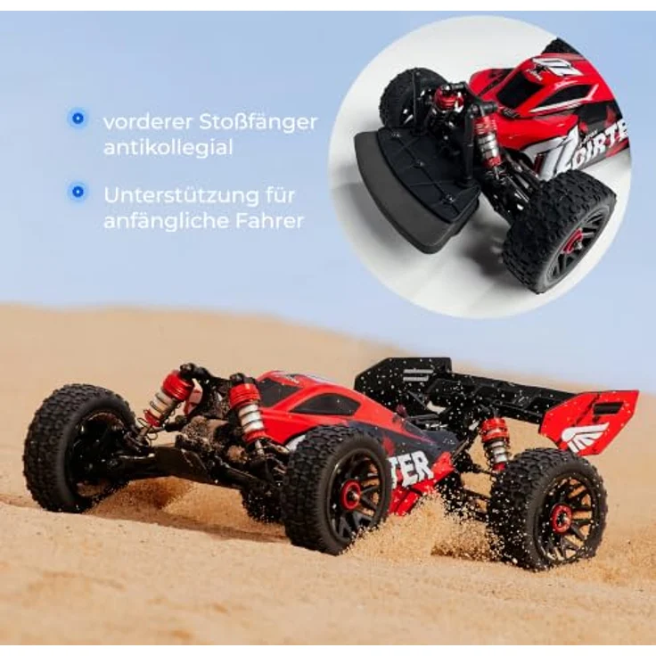 Overmax X-Atrox RC Auto 1:14 4WD Offroad Stadium Truck, Höchstgeschwindigkeit bis 50 km/h, Li-Po 1800 mAh, RTR, multifunktionaler Controller – Bild 3