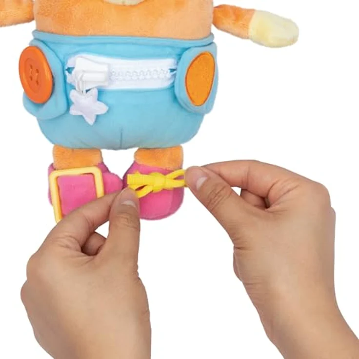 Moose Spectron Bluey Baby-Bingo-Kleid und Plüschtier, 25 cm groß mit Windel, Reißverschluss, Schnalle und Schuhschnürsenkeln – Bild 6