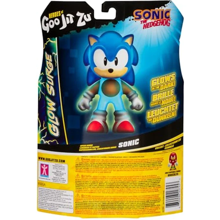 Heroes of Goo Jit Zu Goo Jit Zu - Glow Surge Sonic - Dehnbare Sammelfigur mit leuchtender Light Burst-Power und einzigartiger Textur – Bild 5