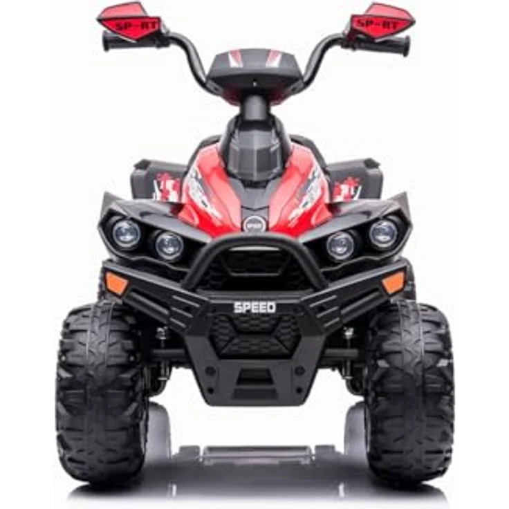 Chipolino Kinder Elektroquad ATV Speed, Licht- und Musikfunktion, 2 Motoren, Fußpedal, bis 35 kg, rot – Bild 3