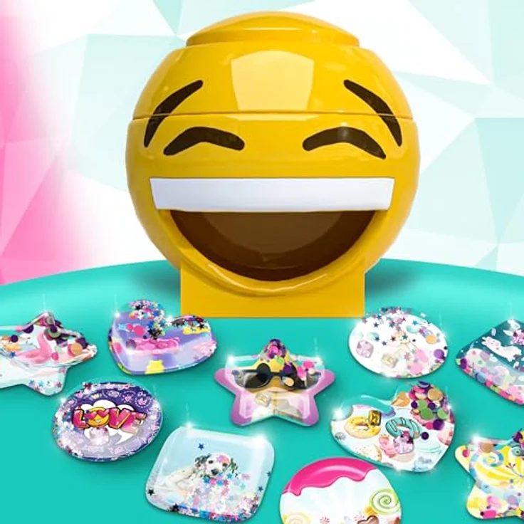 Bizak 3D-Aufkleber-Maschine, kreative Stickermaschine mit 250 bunten Edelsteinen, inkl. lustigen Hintergründen und Sprinkles, für Jungen und Mädchen ab 6 Jahren – Bild 2