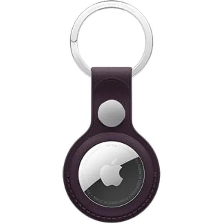 Apple Schlüsselanhänger AirTag Feingewebe Schlüsselanhänger, aus recycelten Materialien, langlebig - Edelstahl, Feintwill (Wildleder-Optik) - für AirTag geeignet – Bild 2