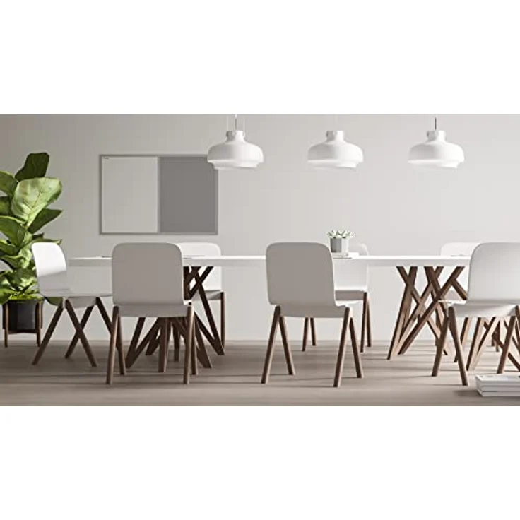 ALLboards Kombitafel, Kork grau / magnetisch weiß, eleganter Holzrahmen grau lackiert, 2-in-1 Maltafel – Bild 7
