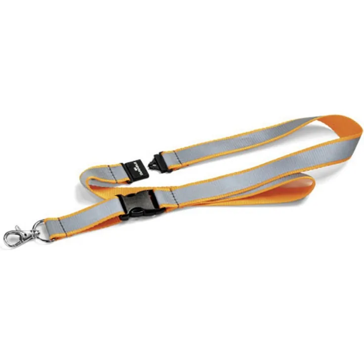 DURABLE Schlüsselanhänger 869209, Textilband 530 mm x 20 mm mit Sicherheitsverschluss und reflektierender Oberfläche, leuchtend in Sicherheitsfarbe