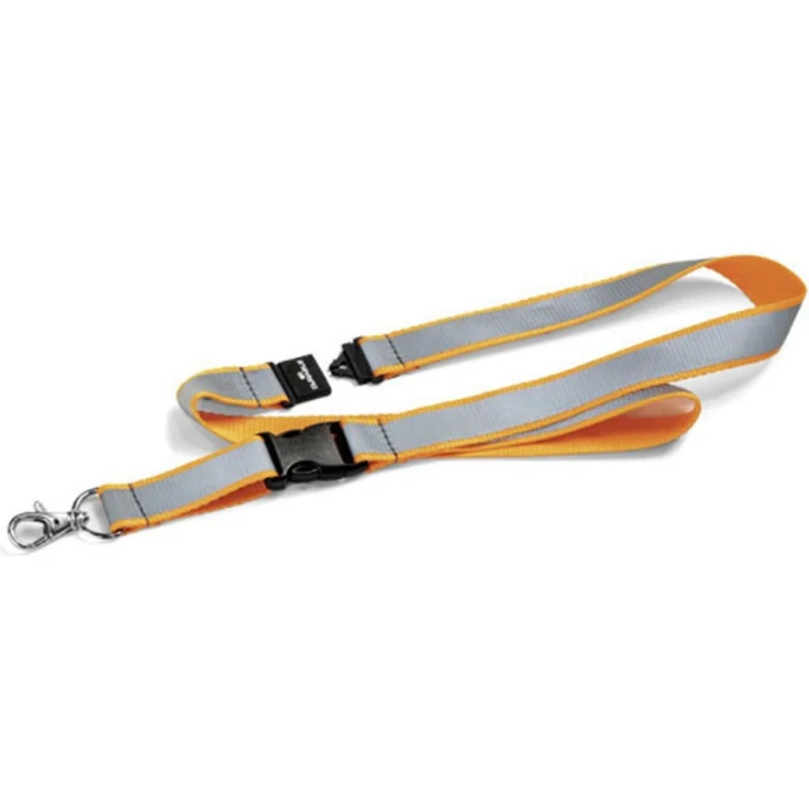 DURABLE Schlüsselanhänger 869209, Textilband 530 mm x 20 mm mit Sicherheitsverschluss und reflektierender Oberfläche, leuchtend in Sicherheitsfarbe