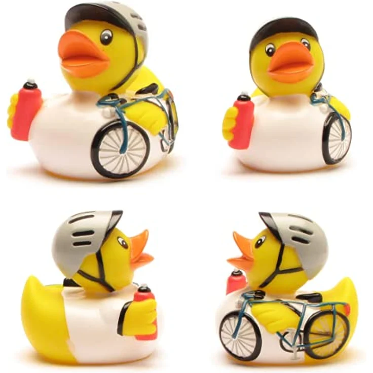 Duckshop I Badeente Radrennfahrer I Fahrrad Quietscheentchen I Rennrad Quietscheente I Wannen-Spielzeug für Kinder – Bild 3