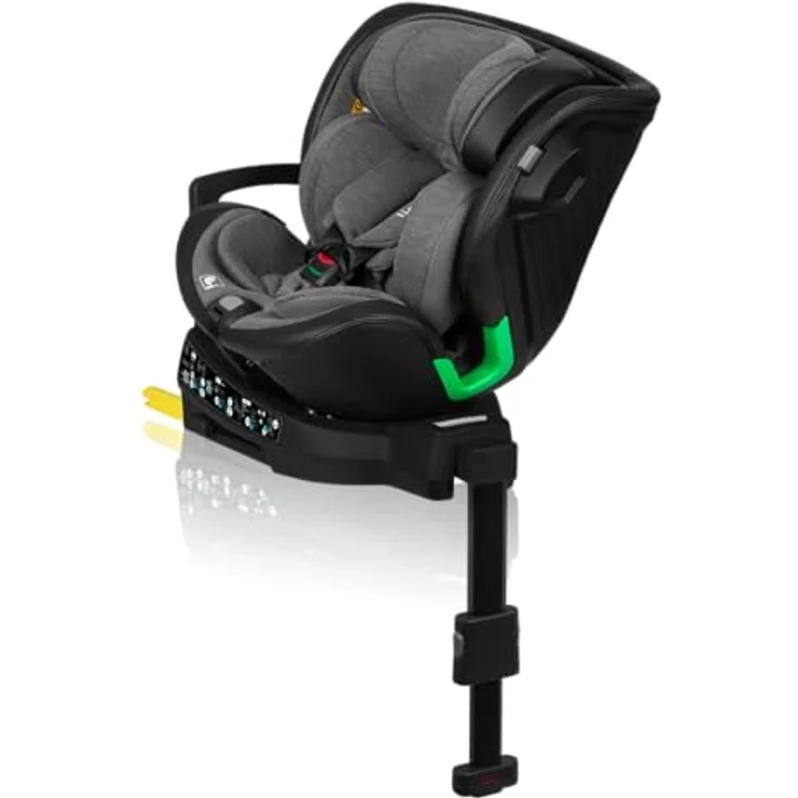 lionelo Autokindersitz HARMONY I-SIZE, 360° Basis, ISOFIX, i-Size, Gürtelalarm, ab Geburt - 12 Jahre, 0,00 kg - 36,00 kg, (Set), viele Annehmlichkeiten – Bild 4