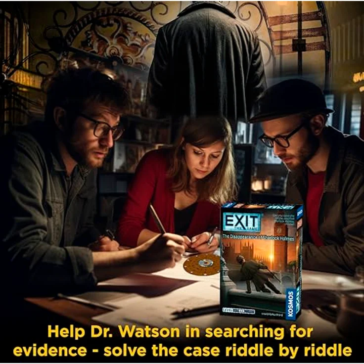 Thames & Kosmos EXIT: Das Verschwinden von Sherlock Holmes, Escape Room Kartenspiel für 1-4 Spieler, ab 12 Jahren, 88 Karten und Decoder inklusive – Bild 5