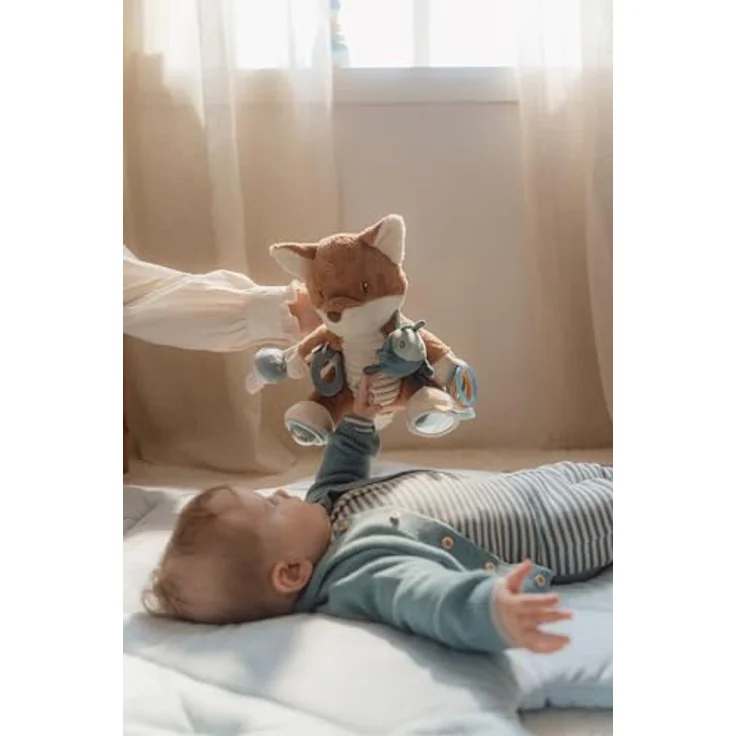Little Dutch 8918 Activity Plüschtier Fuchs, Fördert die Neugier, 25 cm, aus 100% Polyester, für Babys ab Geburt – Bild 2