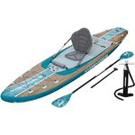Bestway Hydro Force SUP Allround Board-Set Oceana Compactair, 305 x 84 x 15 cm, bis 130 kg, integrierte Elektropumpe, Anti-Rutsch-Belag, inkl. Paddel und Rucksack