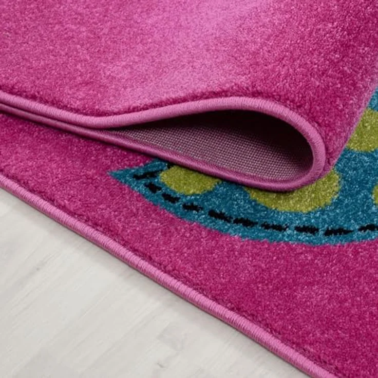 Carpetsale24 Kinderteppich Eule Violett 80x150 cm – Rutschfest, Allergikerfreundlich, Oeko-Tex Zertifiziert, Weiche Spieloberfläche – Bild 4