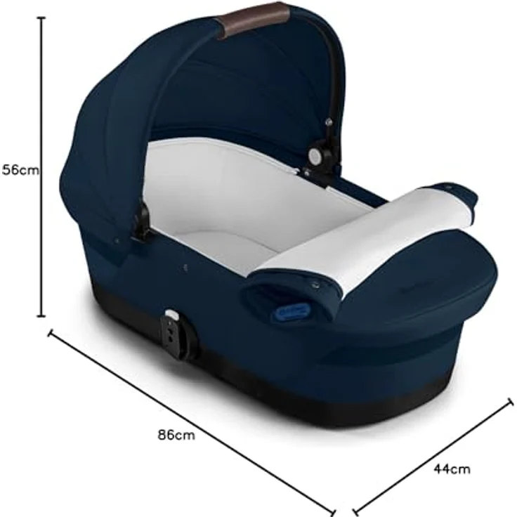 Cybex 2023 Kinderwagenaufsatz GAZELLE S Cot Ocean Blue (Cybex Platinum) – Bild 7