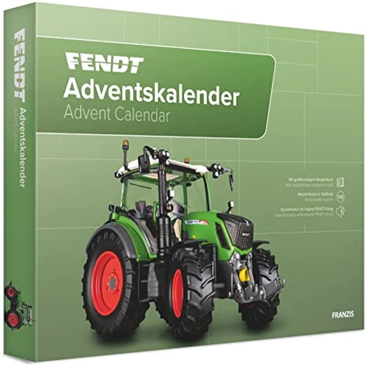 FRANZIS 67231 - Fendt Adventskalender: Fendt Advent Calendar mit extra großem Modellbausatz und original FENDT-Klang – Bild 1