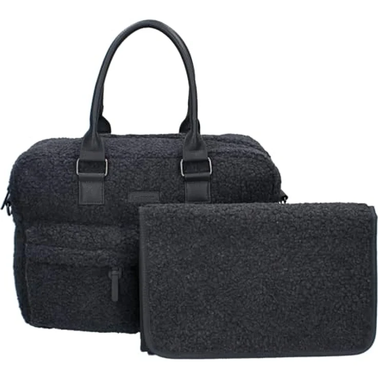Vadobag Wickeltasche Care Vienna Hello Little One, 2-tlg. mit Wickelunterlage, geräumige Vordertaschen, verstellbarer Schultergurt, Kinderwagenkompatibel – Bild 2