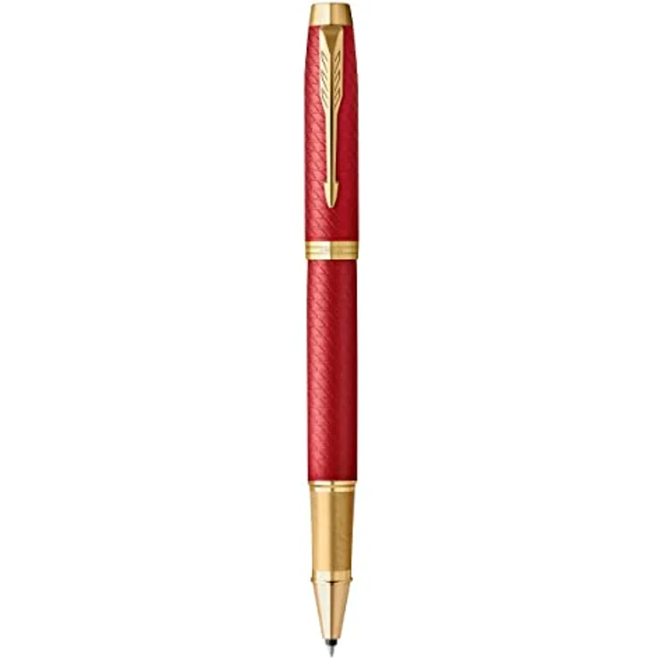 Parker IM Premium G.C. F, Rollerball Schreibstift mit goldenen Zierteilen, rot, 1 x, nachfüllbar – Bild 1