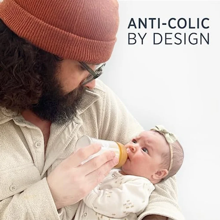 HEVEA Wide Neck Baby Bottle Nipple, Glasflaschensauger aus 100% Naturkautschuk, mittlerer Fluss, für Babys und Kleinkinder ab 3 Monaten, umweltfreundlich und BPA-frei – Bild 5