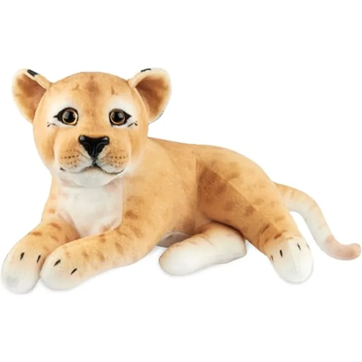 BRUBAKER Löwin Kuscheltier, 30 cm Stofftier Löwe, braun, hochwertiger Plüsch, pflegeleicht, ideal als Geschenk für Kinder