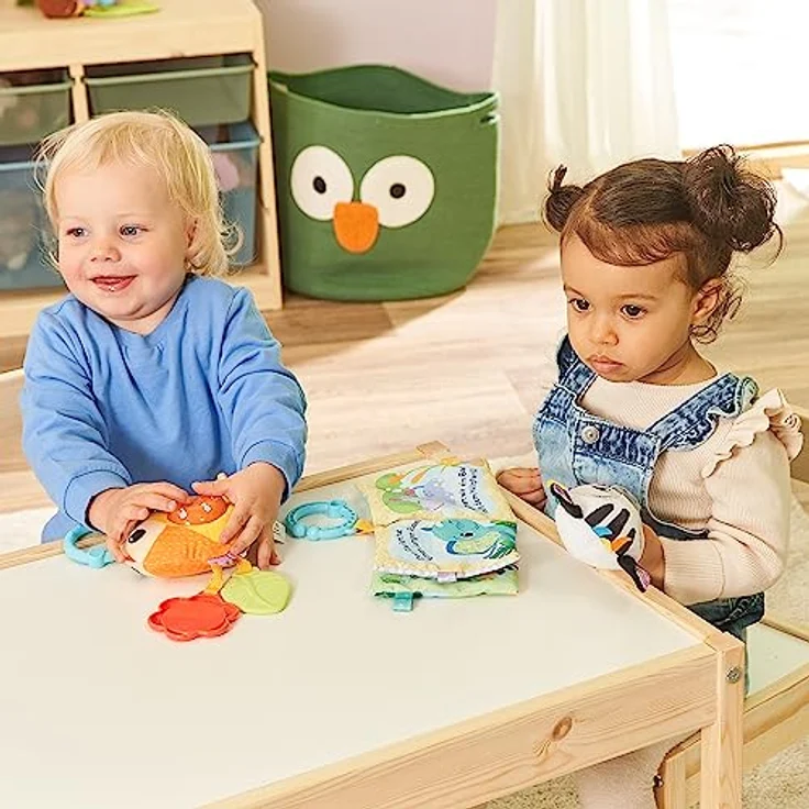 VTech Baby - Babys Tierfreunde-Geschenkset aus recyceltem Plüsch, mit singendem Vogel und Zebrarassel - Für Kinder von 0-24 Monaten – Bild 5