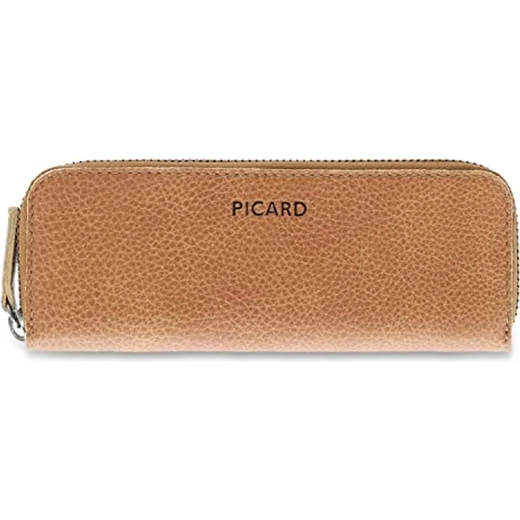 Picard POUCH Damen Schreibgeräteetui aus genarbtem Rindsleder, mit Reißverschluss, 7x18x2cm, für Business und Alltag