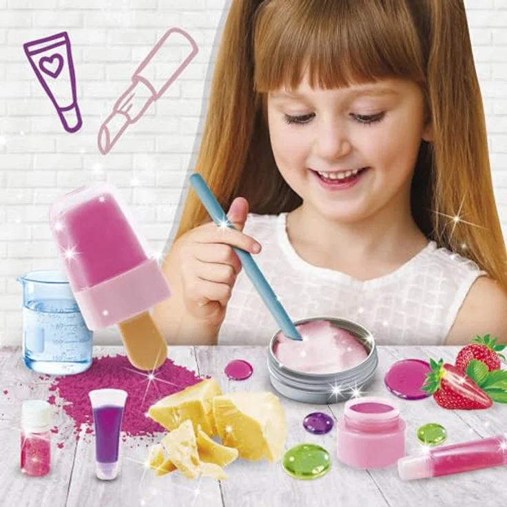 Lisciani WOOZLE GOOZLE Kosmetikwissenschaft Set, DIY Lipgloss im Eisförmchen für Kinder ab 7 Jahren, natürliche Inhaltsstoffe, hergestellt in Italien – Bild 3