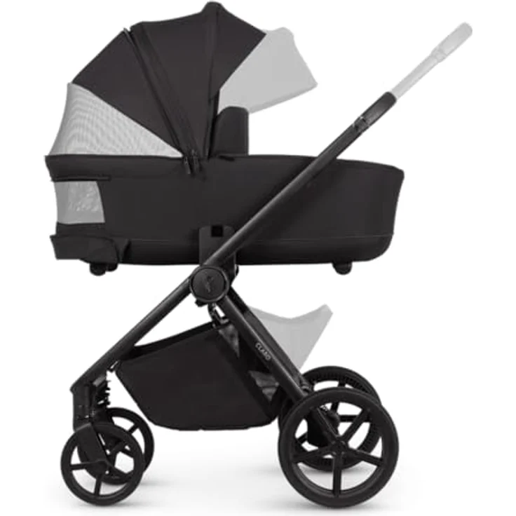 Venicci 2in1 Kombi-Kinderwagen Claro bis 22 kg - Noir, mit Babywanne, Sportsitz, Teleskopschieber, Liegeposition, Regenschutz, Beindecke & Wickeltasche inkl. Gratis Mobilitätsgarantie – Bild 3