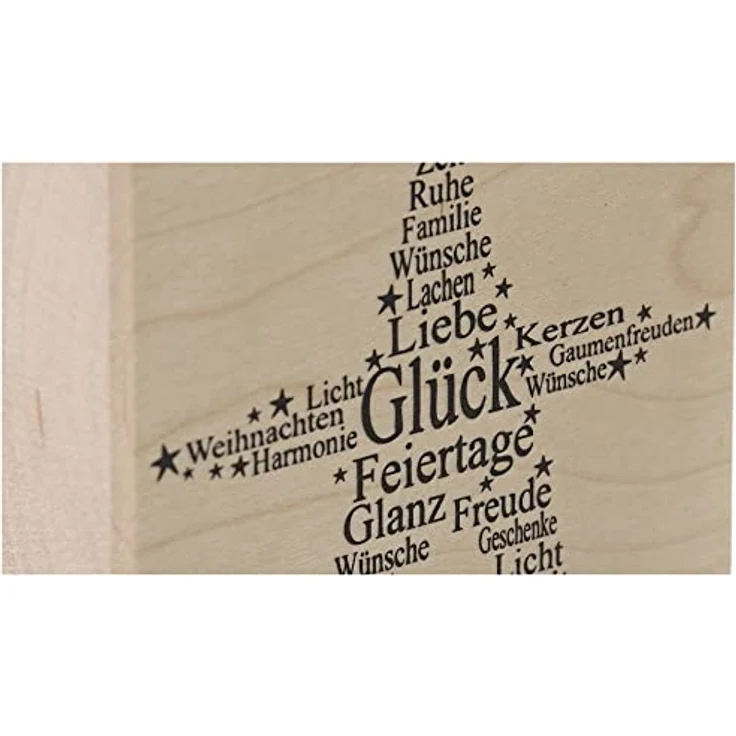 Rayher Stempel Holz "Stern", 7 x 7 cm, Holzstempel Weihnachten, zum Gestalten von Karten, Umschlägen, Geschenken, Butterer Stempel, 2802800 – Bild 5