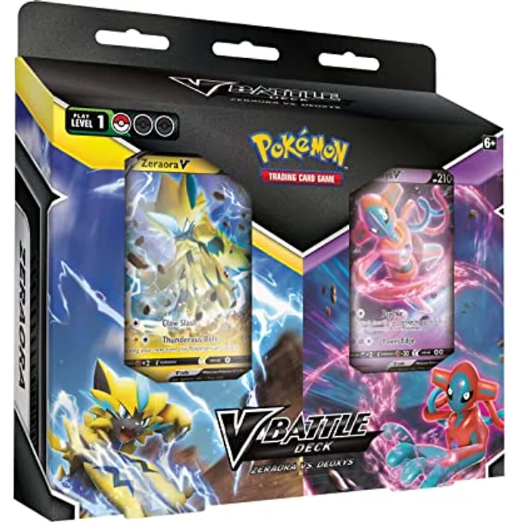 The Pokemon Company Pokemon V Battle Deck—Zeraora vs. Deoxys, 2 spielbereite Decks mit jeweils 60 Karten, inklusive Trainingskarten und Spielmatten