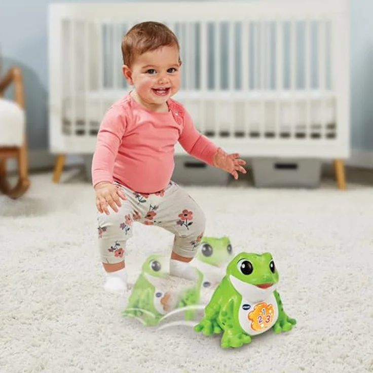 VTech Baby Hüpfspaß-Frosch – Sprechender, hüpfender Frosch mit 3 gesungenen Liedern und 12 Melodien – Für Kinder von 12-36 Monaten – Bild 3