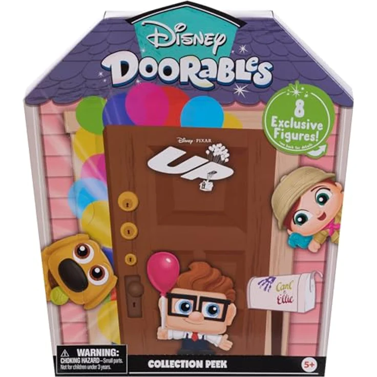 Just Play Disney Doorables Up-Sammlerpackung, Überraschungspackung mit 8 Sammlerfiguren, inklusive Carl Fredricksen, Ellie und Dug, für Kinder ab 5 Jahren, Amazon Exclusive – Bild 1