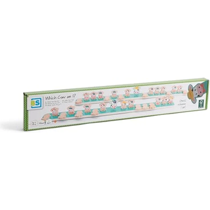 BS Toys Gedächtnisspiel "Which Cow Am I?", interaktives Brettspiel aus 100% FSC-Holz für Kinder ab 6 Jahren, 9,7 x 58 x 3 cm – Bild 9