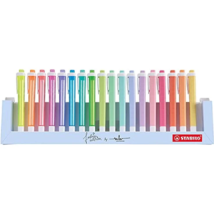 Textmarker - STABILO swing cool - 18er Tischset - mit 18 verschiedenen Farben, 8 Leuchtfarben und 10 Pastellfarben – Bild 2