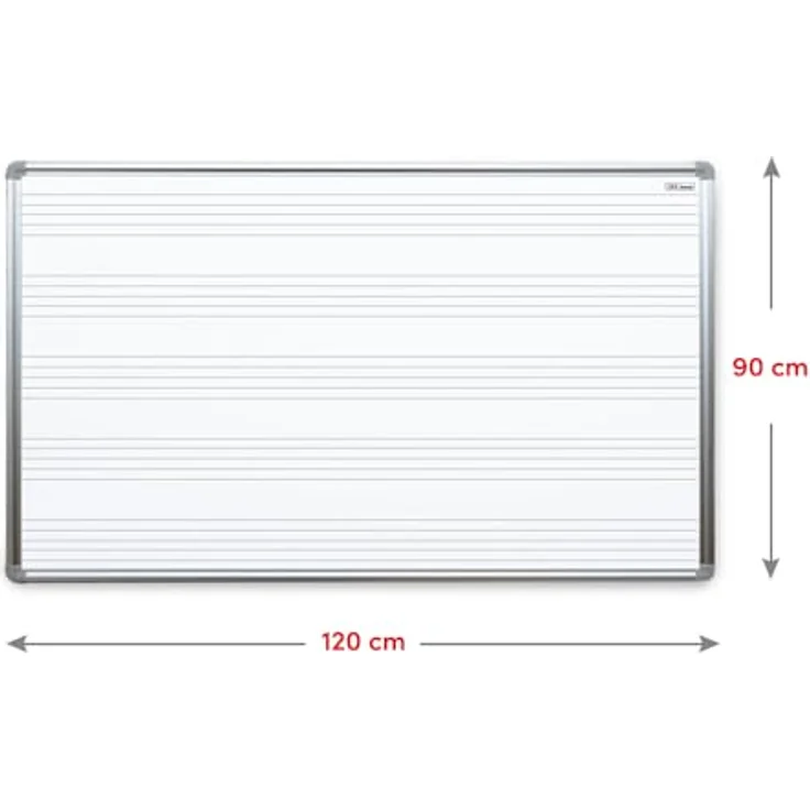 ALLboards Magnetisches Whiteboard mit Aufdruck, kariert, 120x90 cm – Bild 2