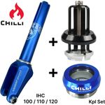 Chilli Stuntscooter Chilli Pro Scooters Riders Stunt-Scooter Fork IHC Kit+ Headset Blau - Chilli Aluminium Gabel für 100, 110 & 120mm Wheels, CNC gefräst, inkl. Achsbolzen