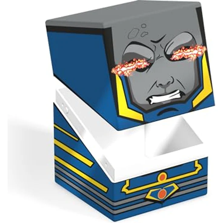 Ultimate Guard Squaroes Boulder 100+, Deckbox für bis zu 100 Double-Sleeve Trading Cards, robust, dunkelgrau mit Darkseid-Motiv, aus 78% nachwachsenden Rohstoffen – Bild 4