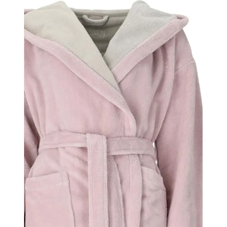 Vossen Bademantel Runa, Rosa, leichter Baumwoll-Viskose-Mix, hautfreundlich und strapazierstark, für Damen – Bild 3