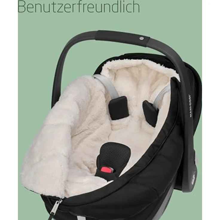 Maxi-Cosi Fußsack für Babyschalen, waschmaschinenfester Fußsack aus weichem, robustem Material, Twillic Black – Bild 3
