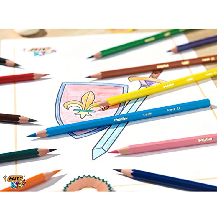 Bic Kids 907901 Evolution Buntstifte Set Metalleimer mit 288 Buntstiften – Bild 6