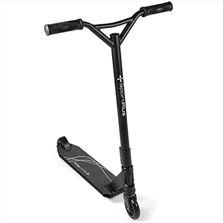 SportPlus Stunt/Freestyle Scooter Pro, eloxierter Aluminiumrahmen, ABEC 9 Kugellager, 4-Fach verschraubte Lenkerklemme, 100 mm PU-Wheels mit Alu Kern, TPR Handgriffe – Bild 1