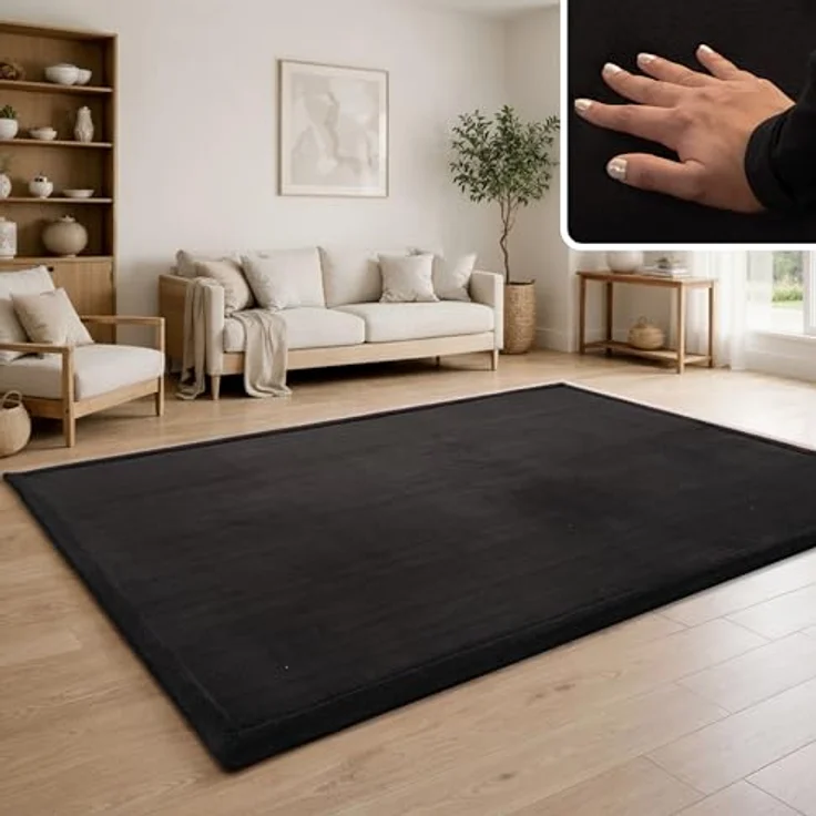 Paco Home Kinderteppich Schwarz, Spielteppich 200x350 cm, weich und rutschfest, geeignet für Jungen und Mädchen – Bild 2