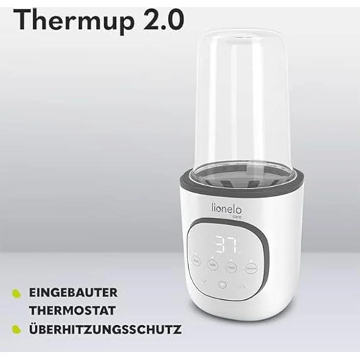 LIONELO Thermup 2. 0 Flaschenwärmer 5in1 Aufwärmen von Flüssigkeiten und Babynahrung, Sterilisation, Abtauung BPA-freier Flaschenwärmer Sicherung vor Überhitzung – Bild 6