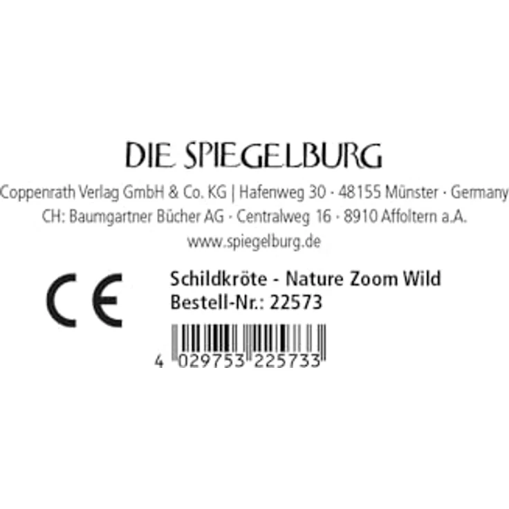 Die Spiegelburg - Schildkröte Nature Zoom Wild, Kuscheltier mit detailreicher naturnaher Gestaltung, 30 cm groß – Bild 2