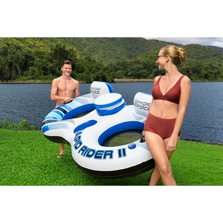 Bestway Hydro Force Rapid Rider, Doppel-Tube Schwimmring, 240cm für 2 Personen – Bild 5