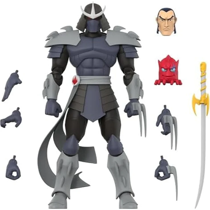 Super7 Teenage Mutant Ninja Turtles Ultimates Actionfigur Wave 13 Shredder, 18 cm, voll beweglich mit umfangreichem Zubehör und austauschbaren Teilen – Bild 1