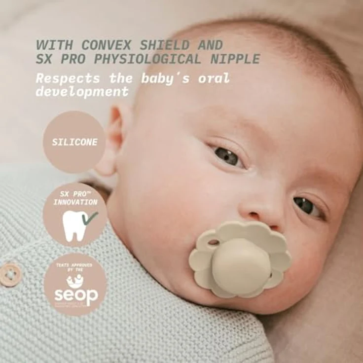 Suavinex Wonder Reversible Schnuller, Silikon, Pale Mauve, 0-6 Monate – Bild 3