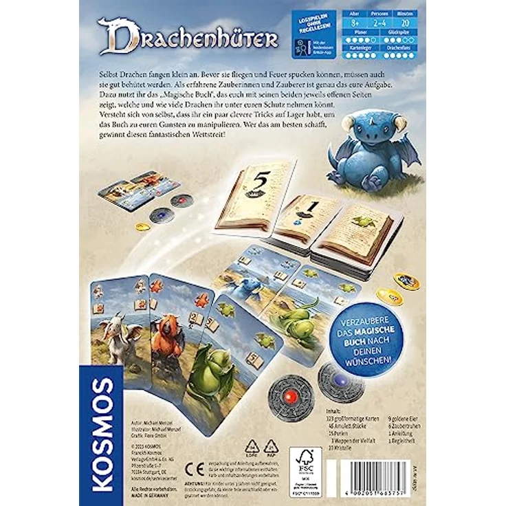 KOSMOS 683757 Drachenhüter, Großes Kartenspiel für die ganze Familie ab 8 Jahren, 123 schöne, großformatige Drachenkarten, Andor Autor Michael Menzel, Brettspiel, Geschenk – Bild 2