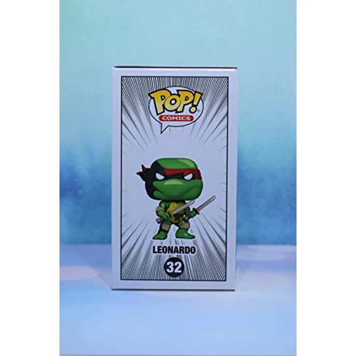 POP Funko 60652 TMNT Comics Leonardo PX, Vinyl-Figur mit Schwarz-Weiß-Case, 9,5 cm Höhe – Bild 4