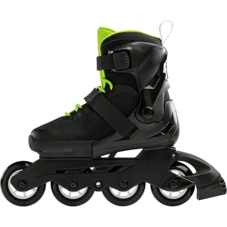 Rollerblade Microblade Inline Skates Nero/Verde 17.5, Bequeme Passform mit einfachem Verschlusssystem – Bild 3