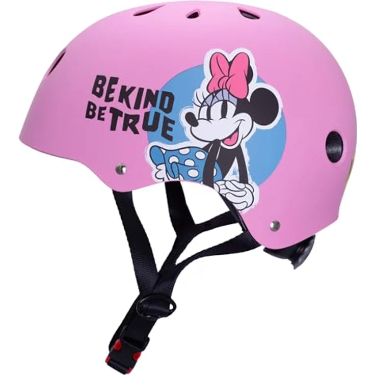 Seven Polska Fahrradhelm Minnie be You, 52-56cm, ab ca. 6 Jahre, Pink, Kinderhelm mit stoßdämpfendem EPS-Schaum – Bild 3