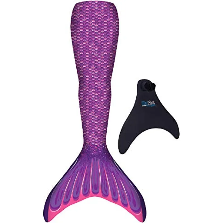 Fin Fun Meerjungfrauenflosse für Mädchen - Monoflosse inkl. Meerjungfrauenflosse - Purple - Größe L/XL - mit patentierter Monoflosse aus Neopren