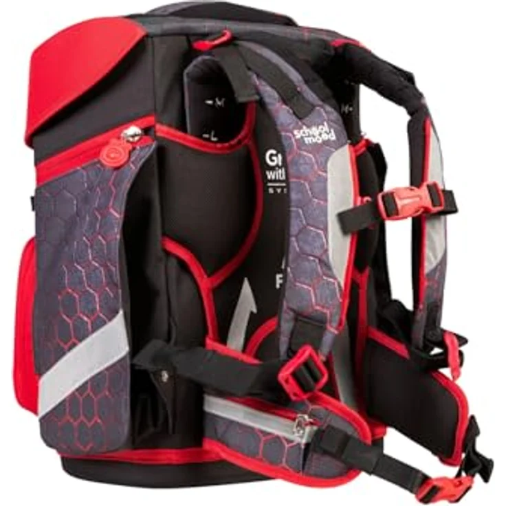 SCHOOL-MOOD® Schulrucksack Champion Maxx Pro Mika (Drache), 7-tlg. Set, ergonomisch, höhenverstellbar, wasser- und schmutzabweisend – Bild 5